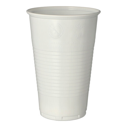 1600 weisse trinkbecher 5 - pp, 0,5