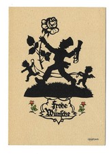 Plischke-Karte, Scherenschnitt, 1954