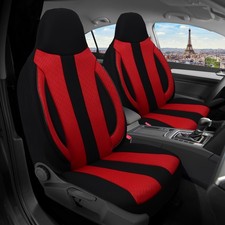 Schonbezüge Sitzbezüge für Peugeot 206 206+ Bj 1998-12 in Schwarz/Rot MD502