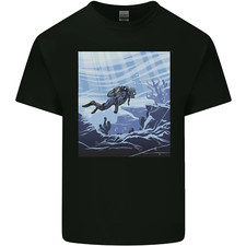 A Deep Sea Scuba Diver Tauchen Herren Baumwolle T-Shirt Tee Oberteil
