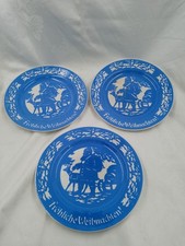 Villeroy Boch Saxony Dresden Weinachtsteller Blau 19,5 Cm 1918-1935, Kerzen