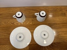 2x Set Nespresso Espresso Tassen Andree Putman Untertassen Weiß