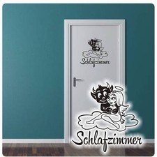 Türaufkleber Schlafzimmer  Engel Teufel Wandaufkleber Tür Aufkleber Sticker T021
