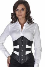 Korsett schwarz leder corsage - korsett,