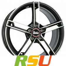 MAM W4 black front polish 7.5x18" ET44 LK5 112 ML 66.6 Alufelgen 18 Zoll