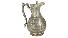 SKS ZINN Zinnkrug Weinkaraffe Bierkrug Zinnkanne mit Flachrelief