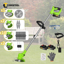 Akku Rasentrimmer Rasenkantenschneider mit 2 Akkus 21V Teleskop-Führungsholm