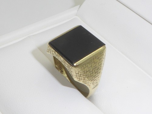 333 gold ring onyx siegelring - gold,