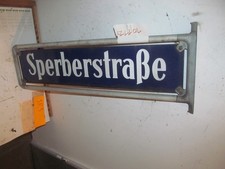 Oldtimer email Straßen MetallSchild Emailschild Emailleschild Sperberstraße 1011