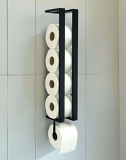 Toilettenpapierhalter Schwarz Wand Metall 96610 Toilettenpapier Aufbewahrung