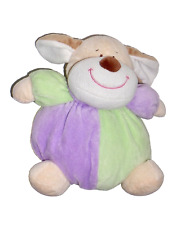 WIE NEU* KIK Okay Hund Dog grün lila Granulatpopo Plüschtier Stoffhund Stofftier