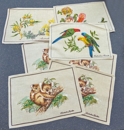 Vintage tischset platzset - 7x,