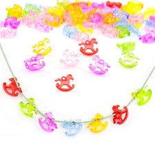 Schaukelpferdchen 3D  Konfetti Pferde Bunt 2,5cm - 100 Stk Streudeko Party Baby