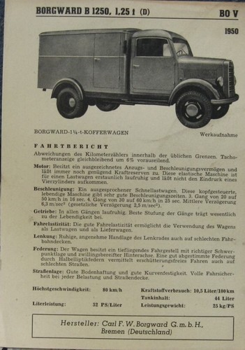 Borgward 1250 lkw 1950 - borgward,