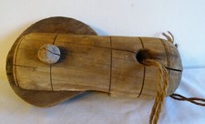 Antike Seilwinde um 1900 Flaschenzug Umlenkrolle HOLZ