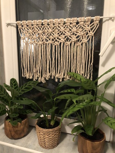 Macrame makramee vorhang - -,