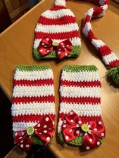 Baby Neugeborenes Fotoshooting Weihnachtself Accessoires