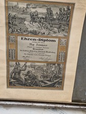 antik Plakat Urkunde 1925