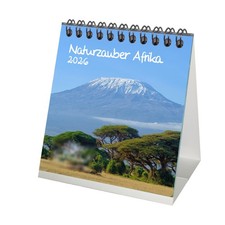Naturzauber Afrika Tischkalender 10cm x 10cm für 2026 Landschaft Reise Tiere Url