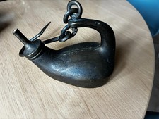 Alte  Öllampe aus Messing Bergmannslampe Petroleumlampe