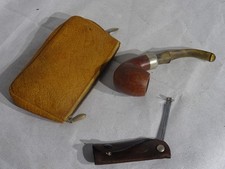 Pfeife Oldenkott Rubin mit Tasche und Pfeiffenstopfer siehe Foto.Vintage Sammler