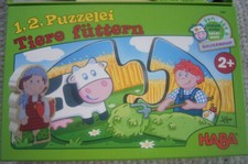 HABA 1, 2, PUZZELEI TIERE FÜTTERN PUZZLE ab 2 Jahren