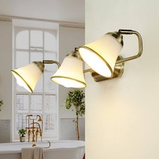 Wandleuchte Weiß Bronze