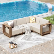 Poly Rattan Sitzgruppe 4 Personen Sitzgarnitur Gartenmöbel Set Balkon Terrasse