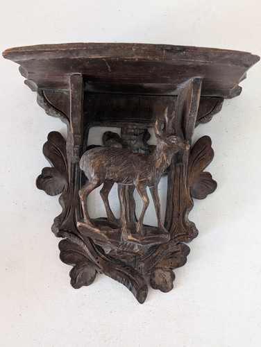 Antique black forest carved - black,