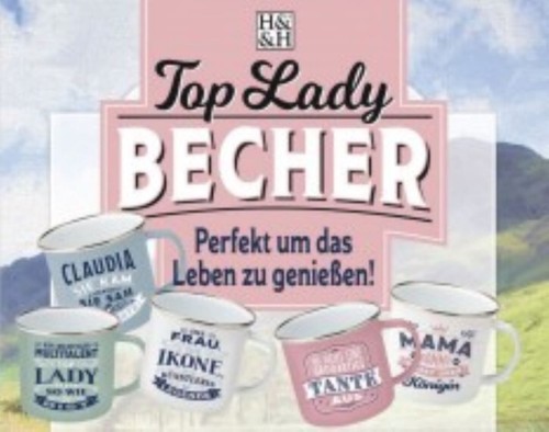 Emaille tasse becher mit - tasse,