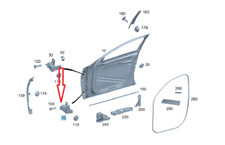 Türscharnier Mercedes-Benz