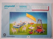 Playmobil Bauanleitung 9818 Grillplatz mit Sitzecke A6 , 6 Seiten