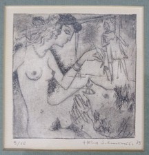 Weiblicher Akt - Hans Schmandt Signiert Auflage 10 - Keilerkopf Erotik - 1975
