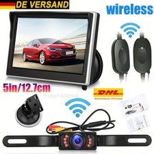 Auto Rückfahrkamera mit 5" LCD Monitor LKW Bus Funk Kabellos Rückseiten Kamera