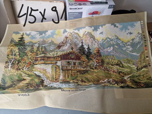 Gobelinbild berghütte den - gobelinbild, in