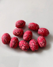 10 Fimo-Perlen "Blumen"