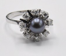 Weißgold Tahiti Perle + 0.40