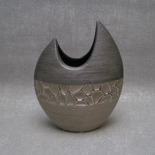Formano Vase silber grau flach