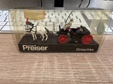 Preiser 79481 Droschke 453 offen Pferdekutsche guter Zustand in OVP 1 Fehler