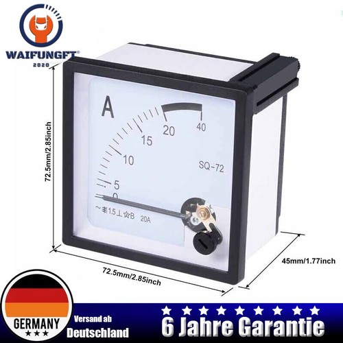 Amperemeter 72klasse 20a - amperemeter, sq-72klasse
