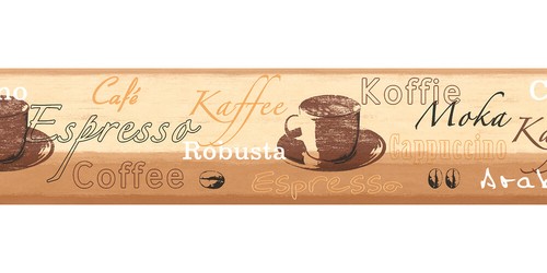 Tapetenbordüre borte kaffee - tapetenbordüre,