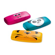 niedliches Brillenetui "LUCKY" für Kinder mit Metallscharnier - stabil + fest