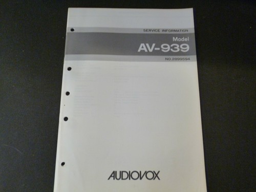 Original service manual - original,