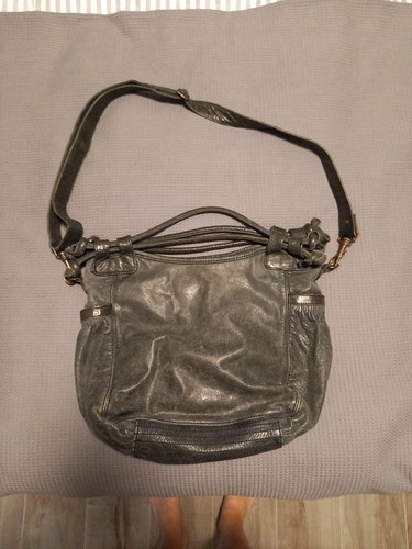 Ledertasche schwarz grau - ledertasche, schwarz/grau