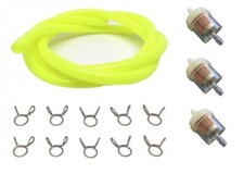 Benzinschlauch Neon Gelb Federklemme Benzinfilter Set für Roller / Mofa / Moped