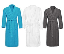 Damen Herren Bademantel Saunamantel Morgenmantel 100% Baumwolle Gr S- XXL Kimono
