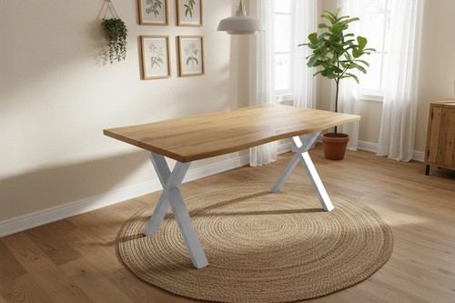 Esstisch baumkante holz optik - esstisch,