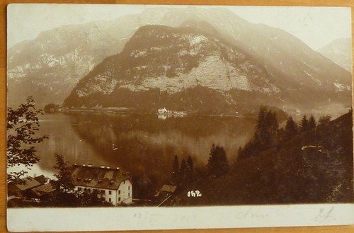 Photokarte hallstadt schloss - photokarte,