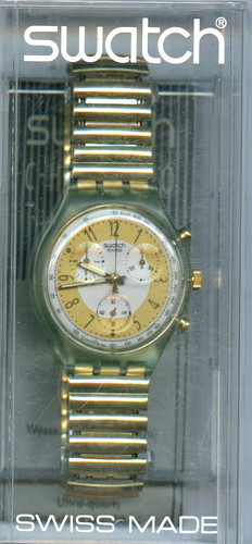 Swatch chrono 1993 - chrono, golden