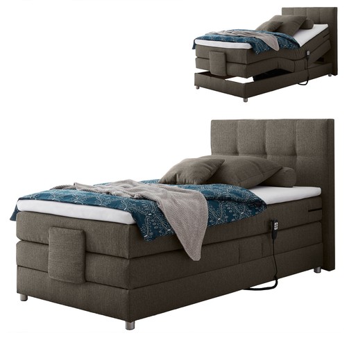 Motor boxspringbett stone - stone,